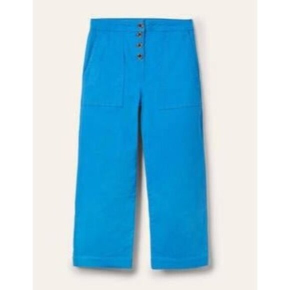 Boden Beaufort Button Fly Pants in Bold Blue Womens 14R - Picture 2 of 13